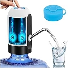 Myvision Water Dispenser for 5 Gallon Bottle,Portable USB Charging Electric Water Pump, Drinking Water Jug Pump for Home, Kitchen, Living Room, Office,Camping,Universal for 3-5 Gallon (White)