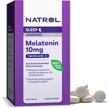 Natrol Advanced Sleep Melatonin 10mg, Dietary Supplement for Restful Sleep, Time Release Melatonin Tablets, 100 Time-Release Tablets, 100 Day Supply