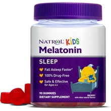 Natrol Kids Melatonin 1mg, Dietary Supplement for Restful Sleep, 90 Berry-Flavored Gummies, 90 Day Supply