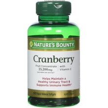 Nature&amp;#39;s Bounty Cranberry with Vitamin C, 25,200 mg, 60 Softgels Pack of 3