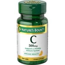 Nature's Bounty Pure Vitamin C 500 mg Tablets, 100 Count