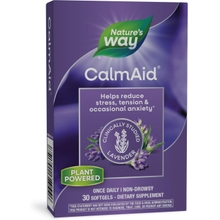 Nature&amp;#39;s Way CalmAid, with Silexan Lavender Oil, Helps Reduce Tension and Stress, Non-Drowsy, 30 Softgels Packaging May Vary