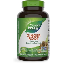 Nature'؛s طريقة جذر الزنجبيل، يعزز راحة الجهاز الهضمي، 1100 mg لكل 2 كبسولة خدمة، غير المعدلة وراثيا مشروع التحقق، نباتي، 240 كبسولة التعبئة والتغليف قد تختلف