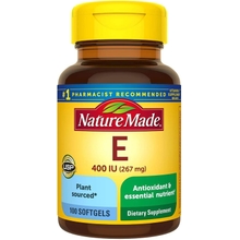 Nature Made Vitamin E 400 I.U. Softgels 100 ea Pack of 2