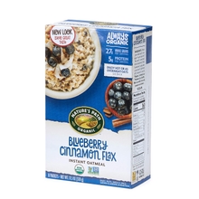 Nature&amp;#39;s Path Organic Blueberry Cinnamon Flax Instant Oatmeal, Non-GMO, 27g Whole Grains, 5g Plant Based Protein, with Heart Healthy Flax Seeds, 11.3 Ounce, Pack of 6