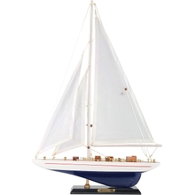 NAUTIMALL Wooden Sailboat Decor Ship Model 19 Enterprise Replica Nautical Gift for Kids Boys