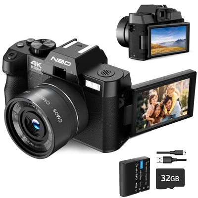 Câmera digital NBD Câmera compacta de 4K 48MP, câmera de vídeo