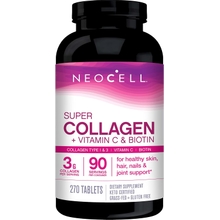 NeoCell Super Collagen With Vitamin C and Biotin, Skin, Hair and Nails Supplement, Includes Antioxidants, Tablet, 270 Count, 1 Bottle