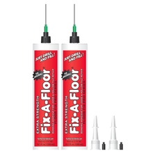 The Original Fix-A-Floor Loose Tile Repair Adhesive with Micro Syringe Injector-Tile, Porcelain, Marble, Stone &amp; Wood Floor Repair-Pack of 2. for Best Results Use The Proven Power of a Caulk Gun