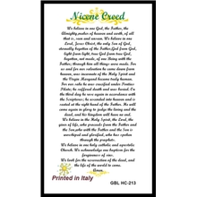 Nicene Creed Laminated Holy Card Blessed By His Holiness Pope Francis