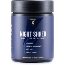 Night Shred Fat Burner and Natural Sleep Support | Ashwaganda, 5-HTP, CLA, Melatonin | Appetite Suppressant | Weight Loss Support Nighttime Fat Burning 60 Vegetarian Capsules