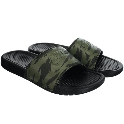 nike benassi olive green