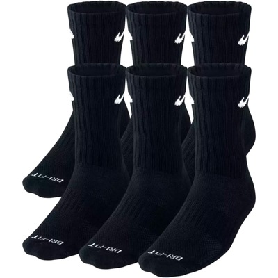 nike cushion crew socks black