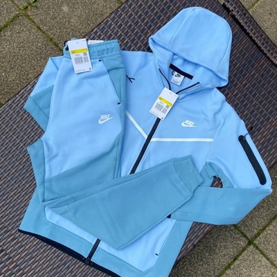 tech fleece tracksuit light blue