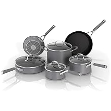 Ninja Pots and Pans Set Non Stick | Comfort Grip 10-Piece Cookware Set with NeverStick | Frying Pan, Sauce Pan With Lid, Stock Pot with Lid, Nonstick, Dishwasher Safe, Oven Safe to 400F, CW69010