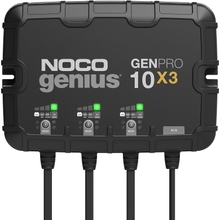 NOCO Genius GENPRO10X3, 3-Bank, 30A 10ABank Smart Marine Battery Charger, 12V Waterproof Onboard Boat Charger, Battery Maintainer and Desulfator for AGM, Lithium LiFePO4 and Deep-Cycle Batteries