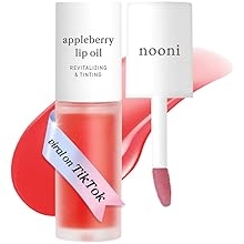 NOONI Korean Lip Oil - Appleberry | Long-Lasting, Moisturizing, Plumping, Revitalizing for Dry Lips, Waterproof, No Peel Off, Hydrating, Nourishing Crystal Clear, Stocking Stuffers, 0.12 FL Oz
