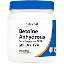 Nutricost Betaine Anhydrous Trimethylglycine TMG Powder 500 Grams