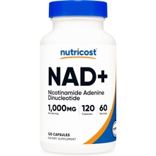 Nutricost NAD+ Supplement 1,000mg per Serving,120 Capsules (Nicotinamide Adenine Dinucleotide) - 60 Servings, Gluten-Free, Vegan