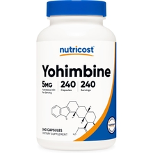Nutricost Yohimbine HCl 5mg, 240 Capsules Extra Strength - Gluten Free, Non-GMO