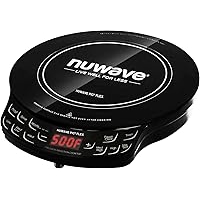 Nuwave Flex Precision Induction Cooktop, 10.25&rdquo; Shatter-Proof Ceramic Glass, 6.5&rdquo; Heating Coil, 45 Temps from 100&deg;F to 500&deg;F, 3 Wattage Settings 600, 900 & 1300 Watts, Black