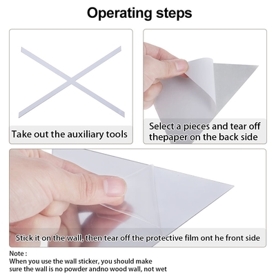 ODOMY 58 PCS 3D Mirror Wall Sticker, Self Adhesive Hong Kong ...