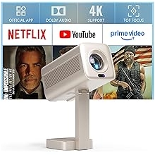 [Officially-Licensed APP &amp; DoIby Audio] Smart Mini Projector with WiFi and Bluetooth, VOPLLS Portable Outdoor Projector 4K Support with TOF Real-Time Focus, Native 1080P Home Movie Projector