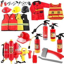 One-piece delivery children firefighter play suit fire backpack fire water gun summer beach water toys