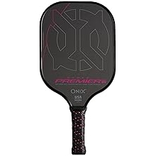 Onix Evoke Premier Raw Carbon Fiber Surface Medium-Weight Premium Perforated Grip One-Piece Construction Pickleball Paddle