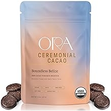 ORA Ceremonial Cacao - Boundless Belize - Organic 100% Cacao - Ethical - Regenerative - High Flavanol - Coffee Alternative - Better Energy - Heavy Metals Tested - Unsweetened - 8oz