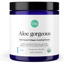 Ora Organic Vegan Collagen-Boosting Powder for Women and Men - Hair, Skin, Nails Support - Bamboo Silica, Plant-Based Protein, Organic Vitamin C, Aloe Vera - Vanilla Flavor, 20 Servings