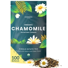 Organic Chamomile Tea &mdash; 100 Tea Bags | Organic Herbal Tea From Single Origin | Eco-Friendly Tea Bags | Non-GMO Caffeine Free Tea With Zero Sugar | Cederberg Tea Company
