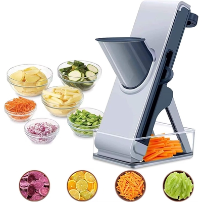 Orret Home Professional Push Grater Chopper – 3 Blade Stainless Steel Cutting, Mandolin Chopping and Grating Tool – Ergonomic Design for Vegetable, Fruit, Cheese, Salad and Practical Kitchen Use