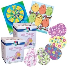 Ortopad&reg; Bamboo Girls Adhesive Eye Patches, 100-Pack Includes 2 Boxes and 2 Posters, Regular Size, 4 yrs