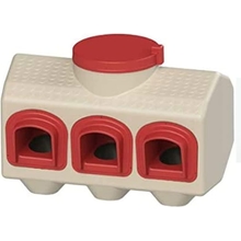 OverEZ Chicken Feeder - Memegang 50 Pound Suapan - Di dalam atau di luar Hen Coop - Pembuangan Unggas Automatik Fed Graviti Besar - Tanpa Reka Bentuk Tahan Hujan