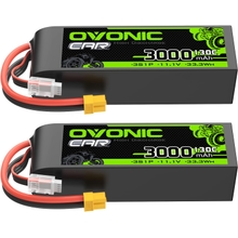 OVONIC 3S LiPo Battery 3000mAh 11.1V 130C RC Battery with XT60 Connector