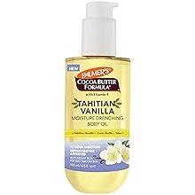 Palmer's Cocoa Butter Formula Body Oil, Moisture Drenching Tahitian Vanilla, 6.5 Oz, 72Hr Hydration with Shea Butter &amp; Vitamin E for Softer Skin, Protects &amp; Soothes Dryness, Dermatologist Approved