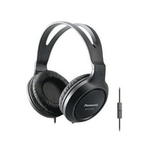 Panasonic Full-Size Over-Ear Wired Long-Cord Headphones, Black, RP-HT161-K