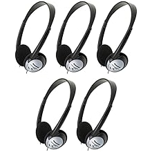 Panasonic RP-HT21 Lightweight Headphones with XBS 5 Pack