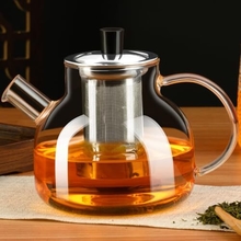 PARACITY Glass Teapot Stovetop Borosilicate Clear Tea Kettle with Removable S