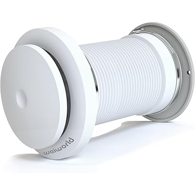 Passive Air Vent 4inch Fresh Air Intake, Energy Efficient, Aluminium Telescopic Duct & Stainless Steel 304 Grille No Motor