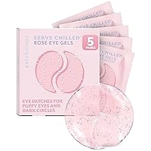 Patchology Serve Chilled Ros&eacute; Hydrating Under Eye Patches &ndash; Hyaluronic Acid &amp; Antioxidant-Infused Eye Masks to Reduce Dark Circles, Puffiness &amp; Fine Lines - Ideal Skincare Essentials (5 Pairs)