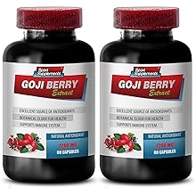 Immune Defense - Goji Berry Extract Complex - Natural Vitality Pills, Powerful Antioxidant, Pomegranate Extract, Body Detox Complex, Holistic Wellness Support, Natural Energy Boost, 2 Bot 120 Caps
