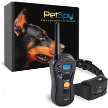 PetSpy P620 Dog Training Shock Collar for Dogs with Vibration, Electric Shock, Beep; Rechargeable and Waterproof Remote Trainer E-Collar - 10-140 lbs One Dog