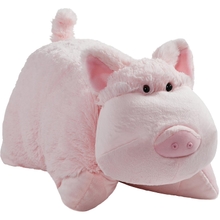 Pilow Pets Originals, Wiggly Pig, 18 Stuffed Animal Plush Toy, White