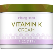 Piping Rock Vitamin K Cream | 4 Ounce | Skin &amp; Under Eye Cream | Non GMO, Gluten Free