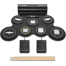 drums electronic e drum set 7 pad roll up electronic drum with speaker rechargeable electric drum with sustain pedal Bluetooth headphone slot beginner