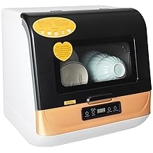 Countertop Dishwashers, Portable Compact Dishwasher with 3 Washing Programs, Mini Dishwasher Countertop with Air-Dry Function & 360 Spray, Dishwasher Machine for Small Apartments, Dorms & RVs Black