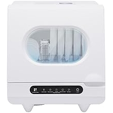 Countertop Dishwasher 1200W Portable Dishwashers 5 Washing Programs Mini Dishwasher for Small Apartments, White