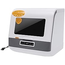 Portable Countertop Dishwasher 800w 110V, Mini Dishwasher With 3 Wash Programs Functions, Dishwashers Machine For Home Apartment Dorm RV, White